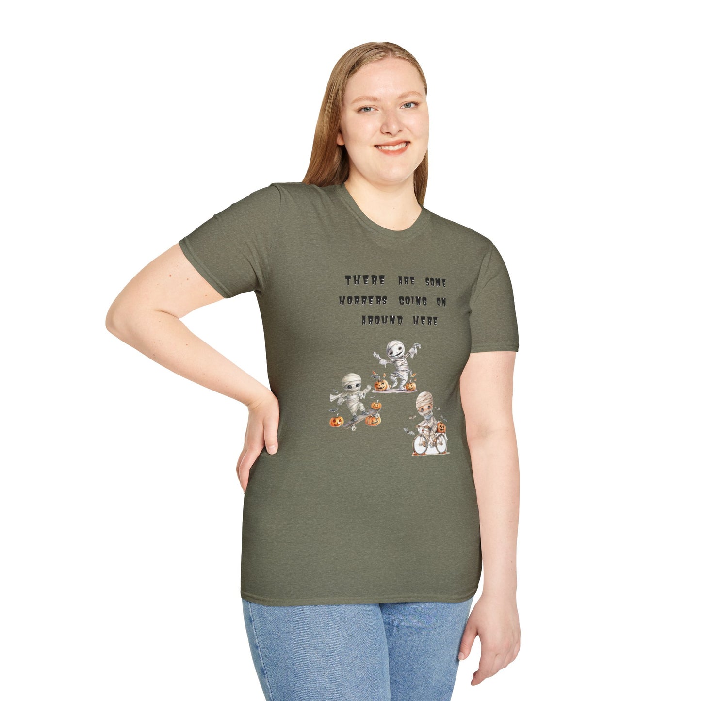 T-Shirt Halloween Graphic T-Shirt Spooky Season Tee Unisex Soft Style Shirt Retro Halloween Gift Fall Fashion Cute Halloween Design