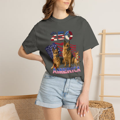 250 America German Shepherds Patriotic T-Shirt