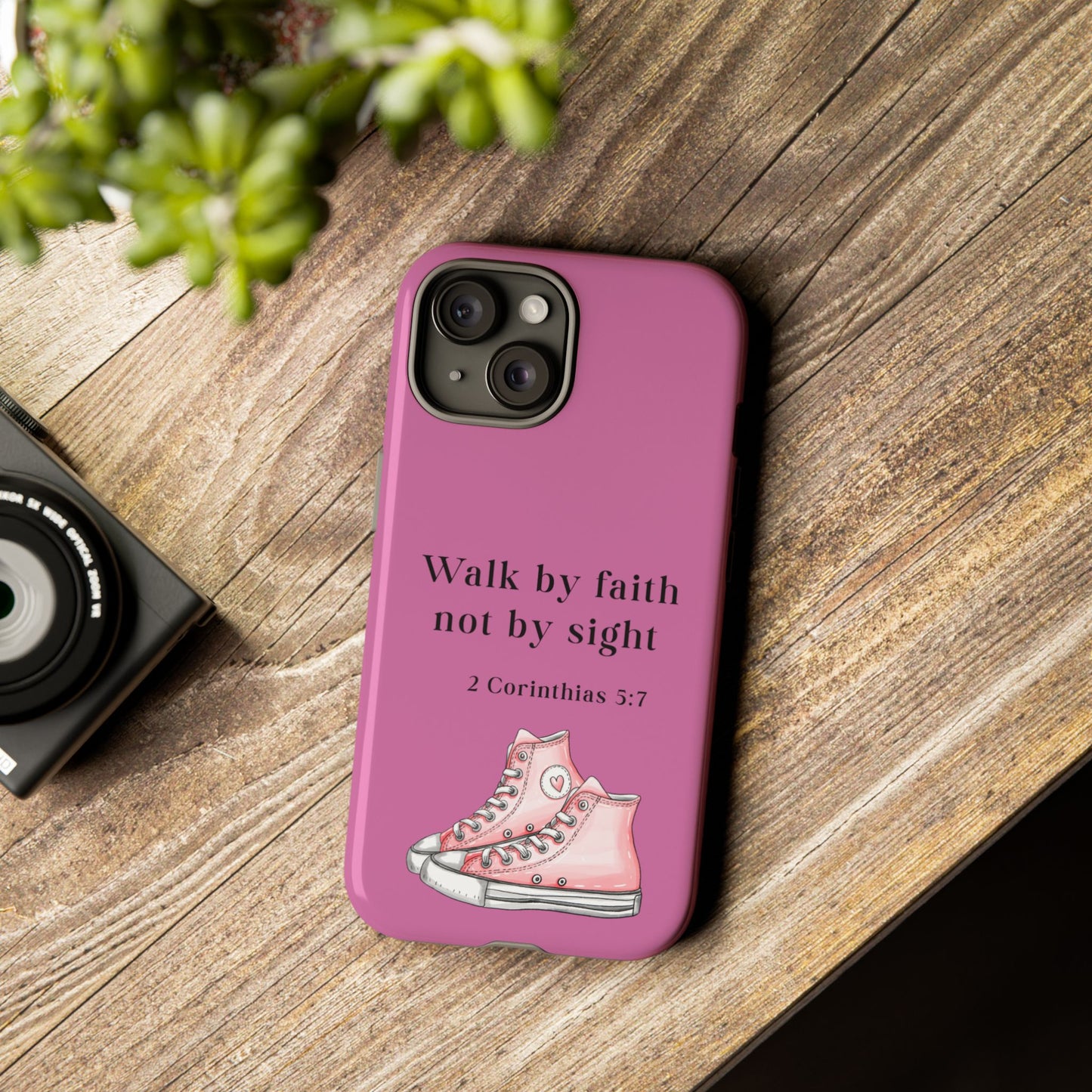 Cellphone Cae Faith-Inspired Phone Case Inspirational Gift Bible Verse Accessory Pink Converse Design Christian Phone Cover