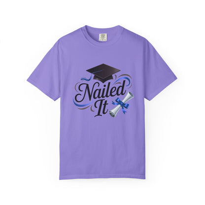 Nailed It Graduation T-Shirt — Cap & Diploma Celebration Tee