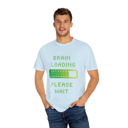 T-Shirt Loading Awareness T-Shirt - 8-bit Humor Gamer Gift Brain Loading Tee Unisex Graphic Shirt Quirky Humor Clothing