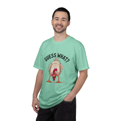 Chicken Butt T-Shirt "Guess What? Chicken Butt!" Funny Novelty Tee Conversation Starter Humorous Statement