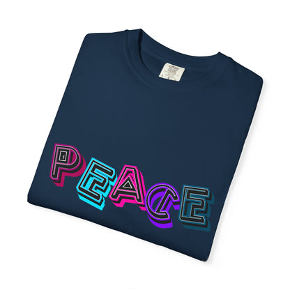 T-Shirt Vibrant Peace Heart T-Shirt Unisex Graphic Tee Summer Festival Wear Gift for Music Lovers Casual Everyday Top
