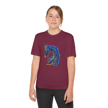 T-Shirt  Youth Dragon Graphic Tee Competitive Spirit Shirt for Kids Epic Dragon Art Birthday Gift Sports Event Apparel