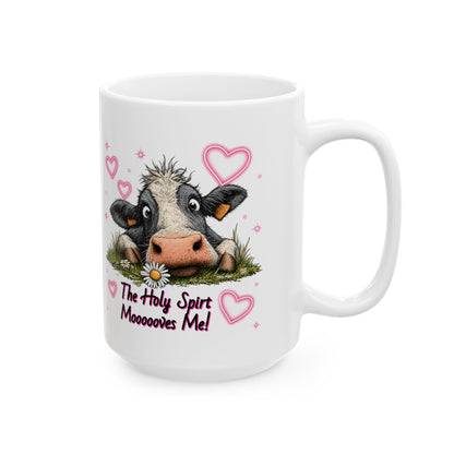 Holy Spirit Mug– Funny Faith-inspired Cow Design
