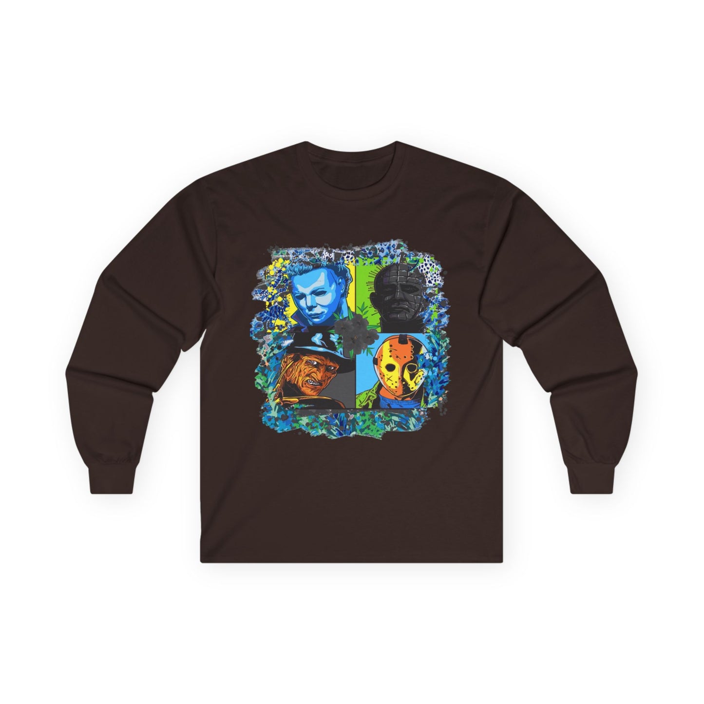 T-Shirt Artistic Long Sleeve Tee Unique Graphic Apparel Unisex Casual Wear Gift for Art Lovers Eco-Friendly Fashion Comfortable Layering Halloween