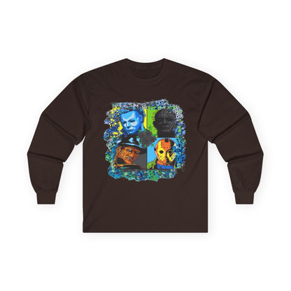 T-Shirt Artistic Long Sleeve Tee Unique Graphic Apparel Unisex Casual Wear Gift for Art Lovers Eco-Friendly Fashion Comfortable Layering Halloween