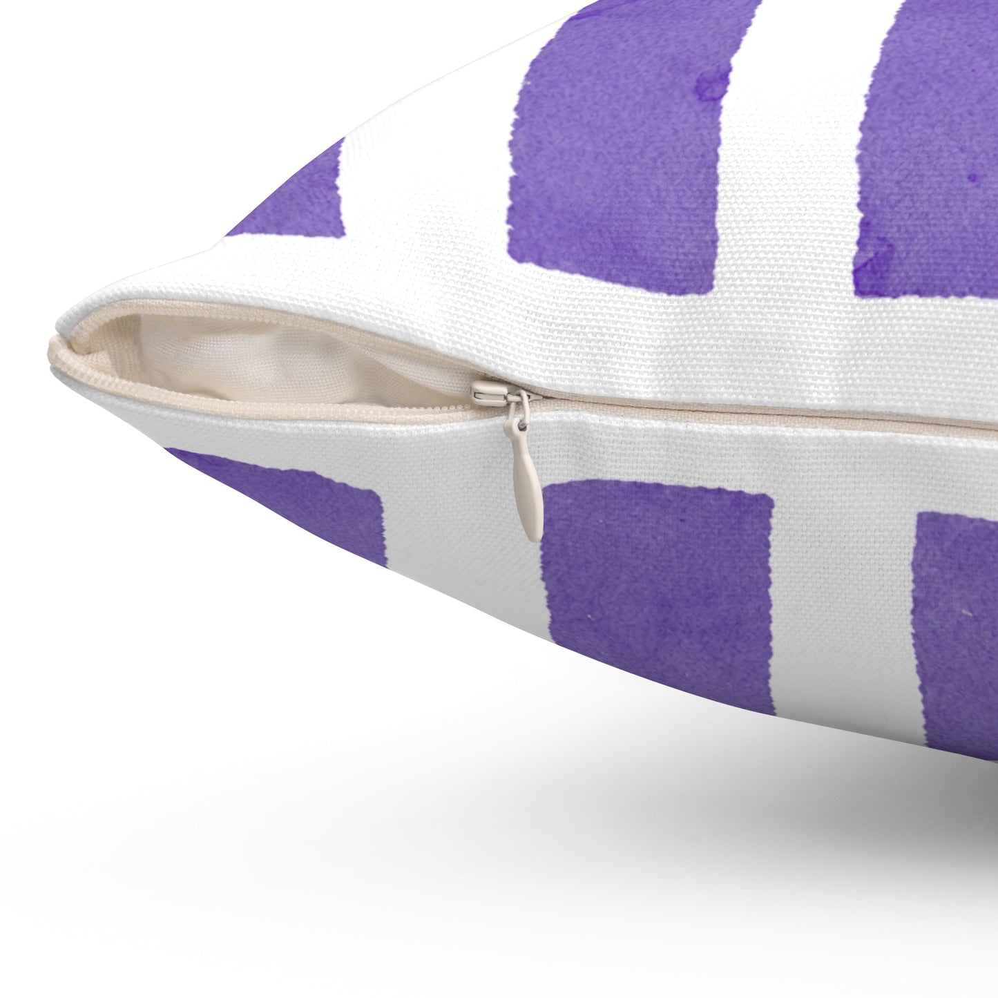 Chosen 1 Thess 1:4 Decorative Throw Pillow — Purple Striped Faith Accent