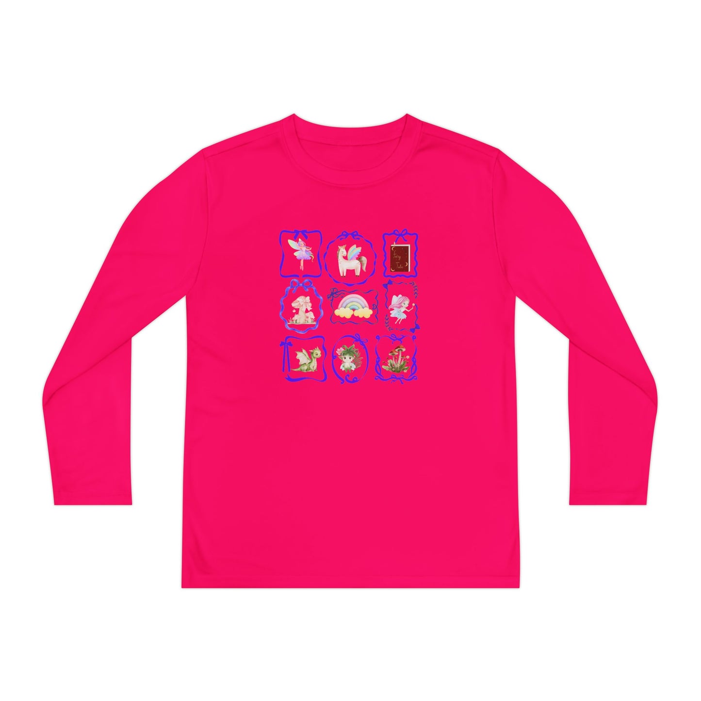 T-Shirt Whimsical Youth Fun Long Sleeve Shirt Cute Gift for Kids Colorful Playwear Unique Birthday Present Fairy Tales