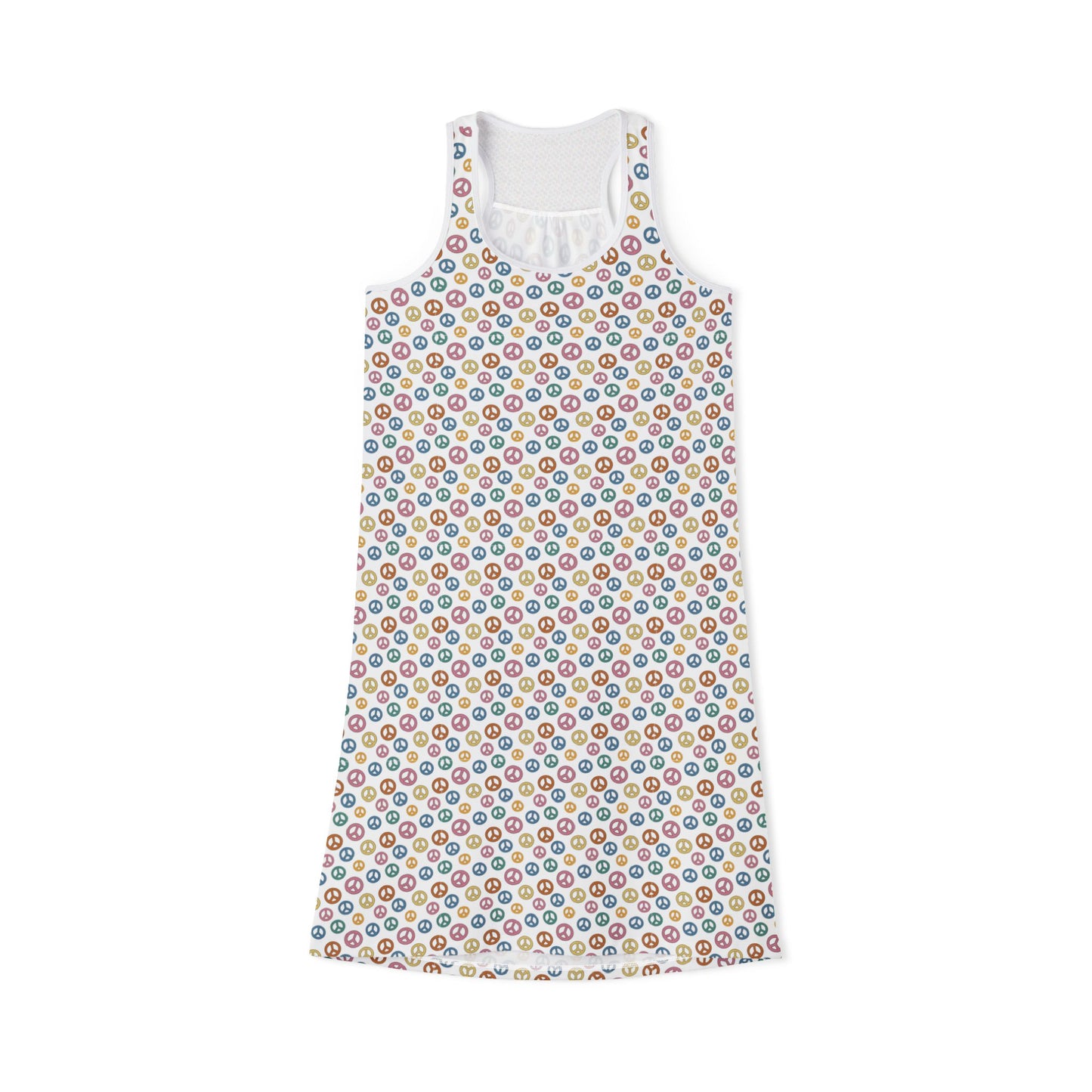 Dress Colorful Women’s Racerback Dress Summer Casual Wear Boho Vibes Beach Outfit Festival Dress Everyday Comfort