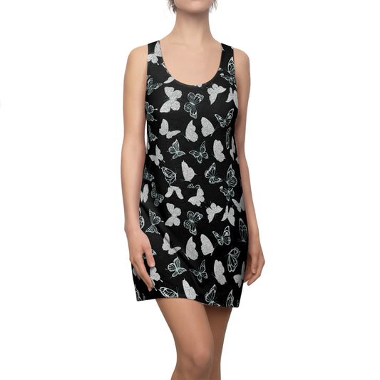 Racerback Dress Butterfly Print Dress for Women - Stylish Summer Dress Lounging Cute Gift