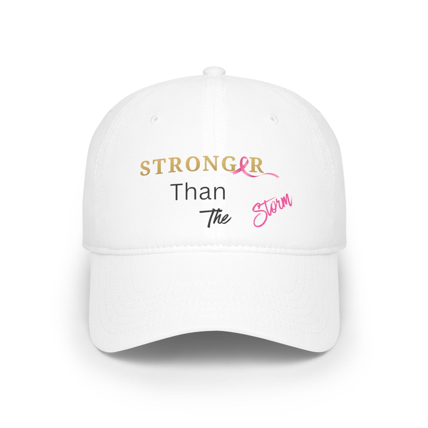 Baseball Cap Stronger Than The Storm Inspirational Low Profile Hat Cancer Awareness Gift