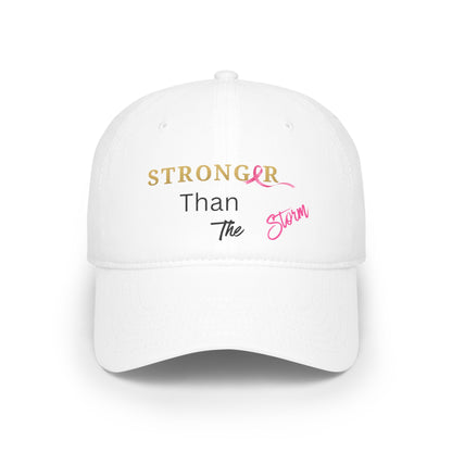 Baseball Cap Stronger Than The Storm Inspirational Low Profile Hat Cancer Awareness Gift