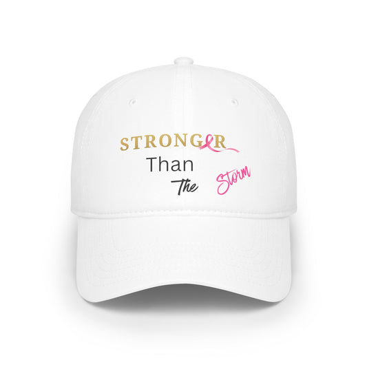 Baseball Cap Stronger Than The Storm Inspirational Low Profile Hat Cancer Awareness Gift