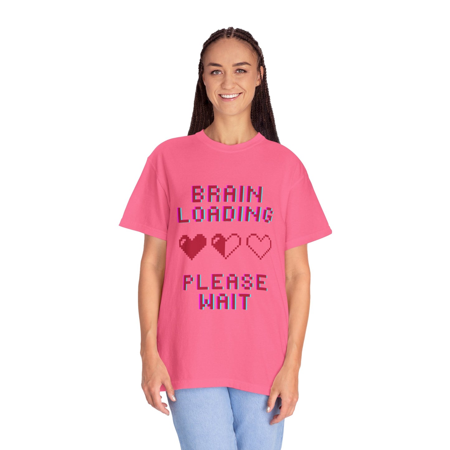 T-Shirt Brain Loading Unisex T-shirt Gamer Gift Fun Gift Geeky Apparel Cute Slogan Tee Perfect for Relaxation