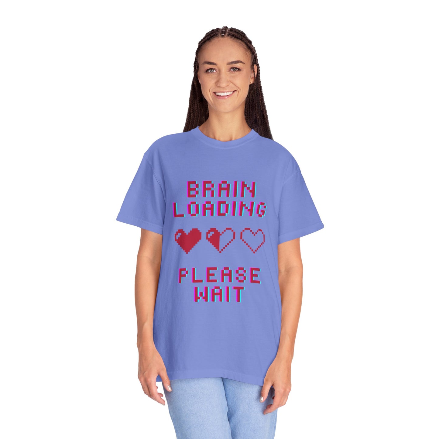 T-Shirt Brain Loading Unisex T-shirt Gamer Gift Fun Gift Geeky Apparel Cute Slogan Tee Perfect for Relaxation