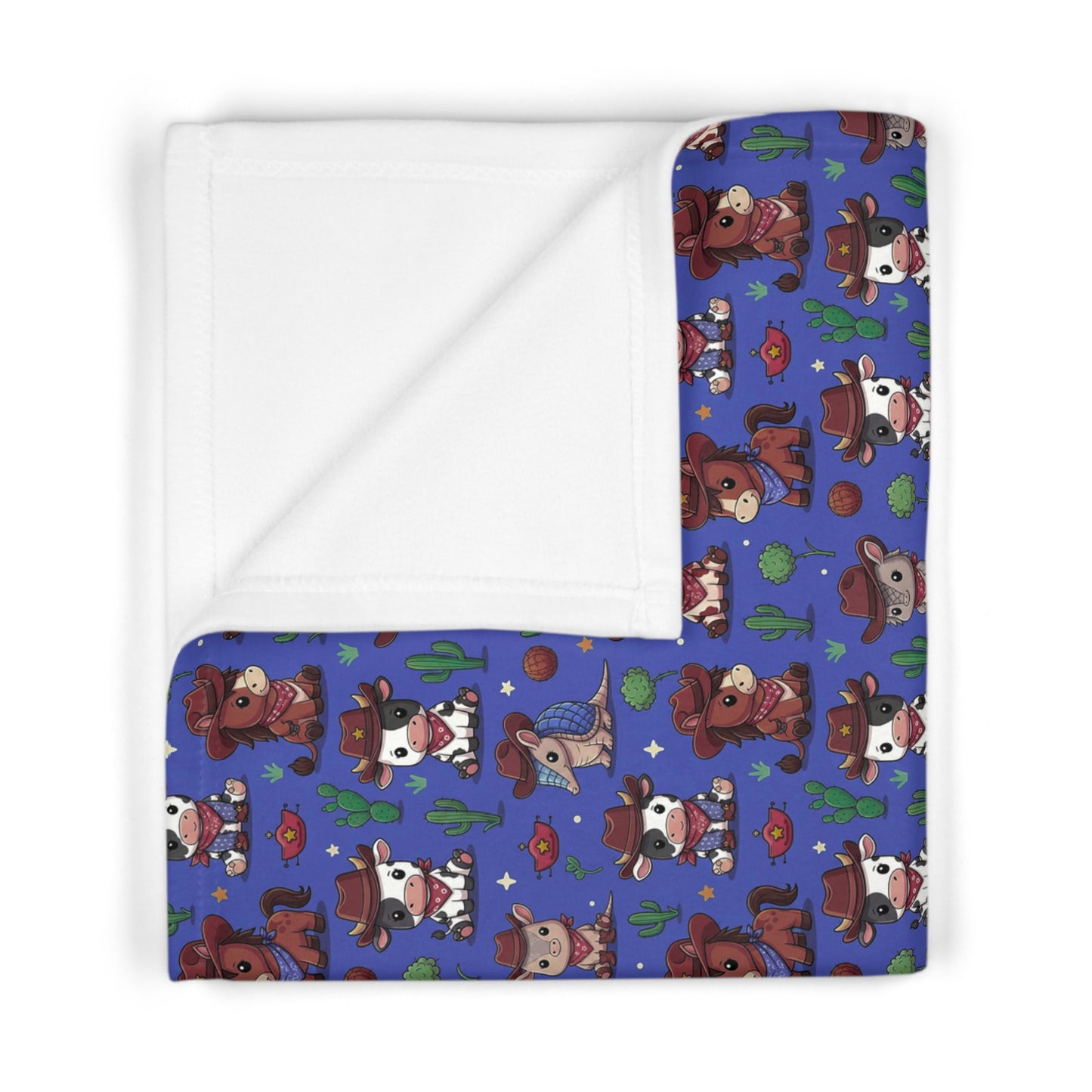 Cozy Fleece Baby Blanket with Playful Animal Print