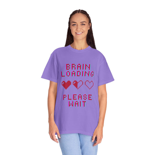 T-Shirt Brain Loading Unisex T-shirt Gamer Gift Fun Gift Geeky Apparel Cute Slogan Tee Perfect for Relaxation