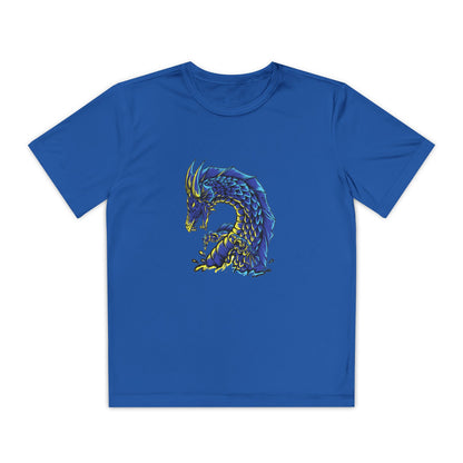 T-Shirt  Youth Dragon Graphic Tee Competitive Spirit Shirt for Kids Epic Dragon Art Birthday Gift Sports Event Apparel