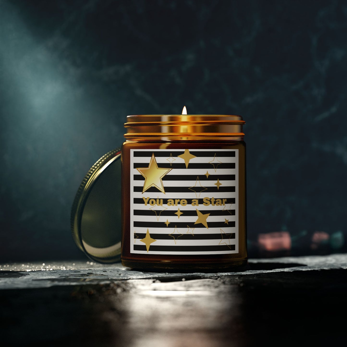 Starry Night Scented Candle - Coconut Apricot Wax Cozy Home Decor Gift for Her Relaxation Aromatherapy Birthday Gift Fragrant Tranquil Ambiance