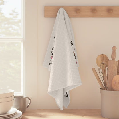 Tea Towel — "The Lord Is My Shepherd" Cute Cow Devotional Kitchen Towel