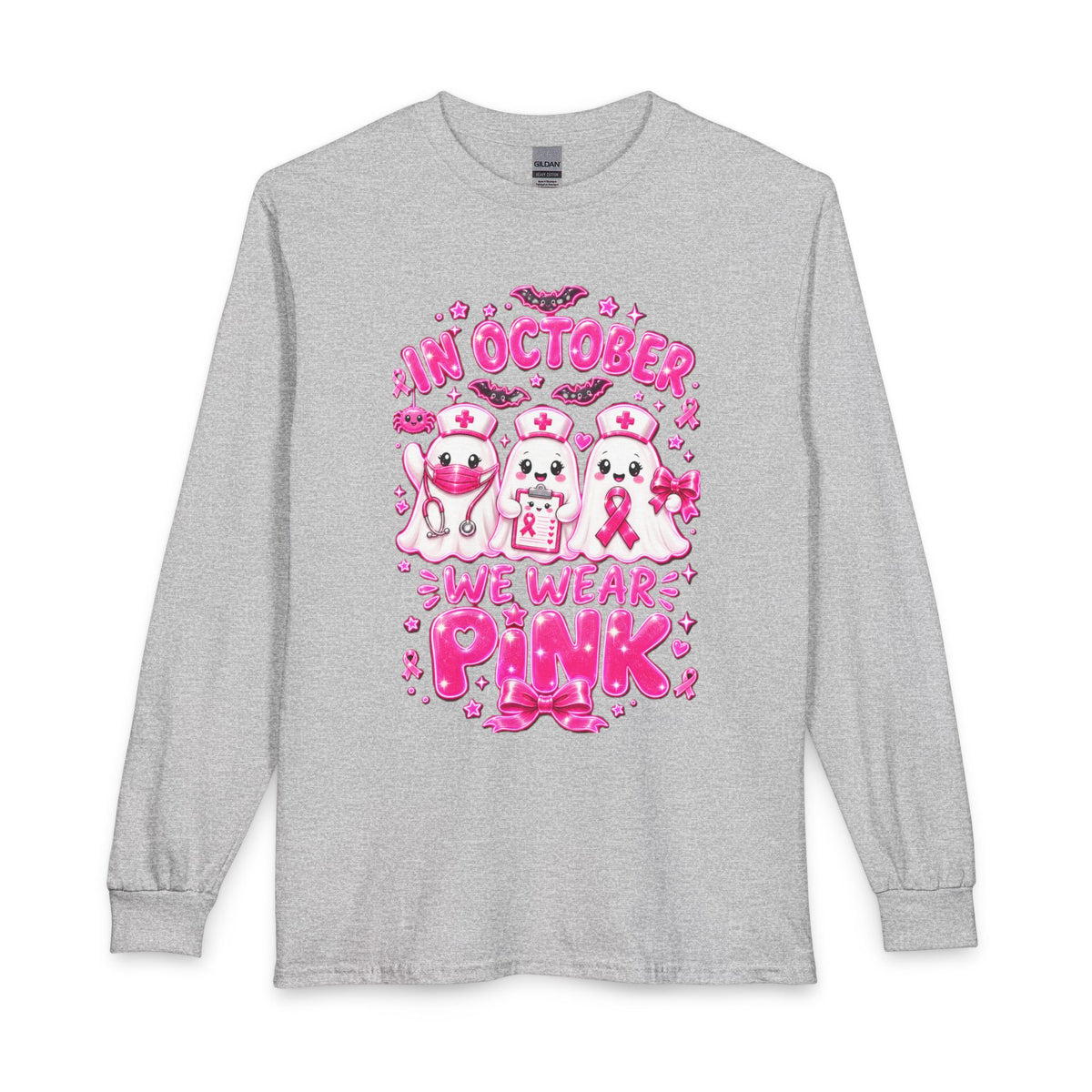 Long Sleeve Shirt — "In October We Wear Pink" Breast Cancer Awareness