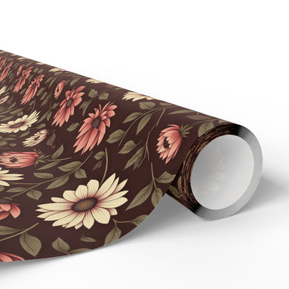Floral Gift Wrap Paper, Rustic Wrapping Paper for Birthdays, Holidays & Special Occasions, Eco-Friendly Gift Packaging, Floral Design [...]