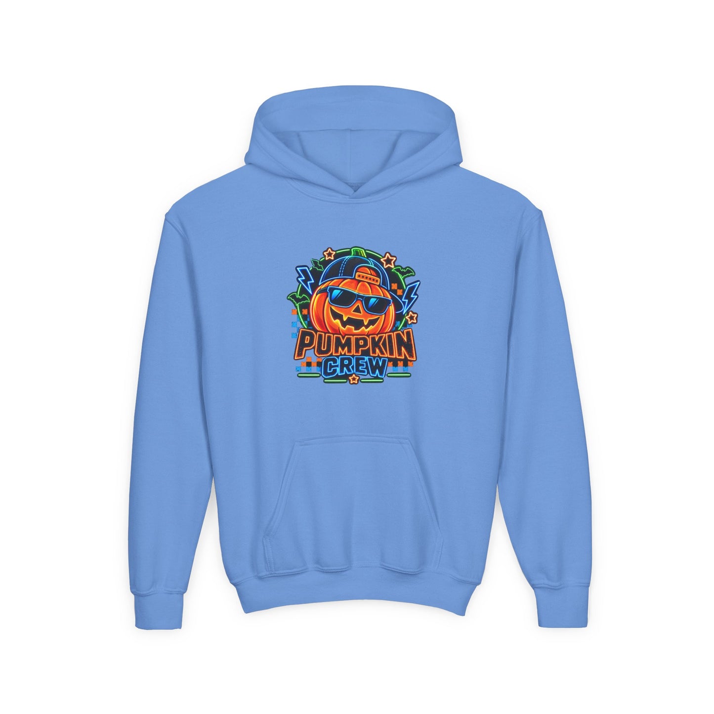 Youth Pumpkin Crew Hoodie — Cute Jack-O’-Lantern Halloween Sweatshirt