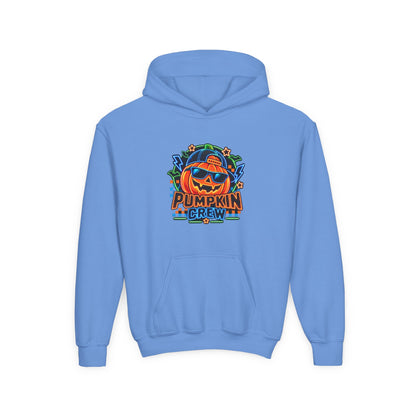Youth Pumpkin Crew Hoodie — Cute Jack-O’-Lantern Halloween Sweatshirt