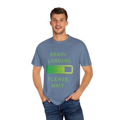 T-Shirt Loading Awareness T-Shirt - 8-bit Humor Gamer Gift Brain Loading Tee Unisex Graphic Shirt Quirky Humor Clothing