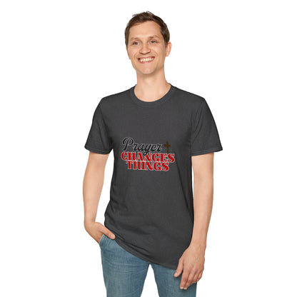 Prayer Changes Things T-Shirt Inspirational Christian Faith Tee Faith Based Spiritual Tee