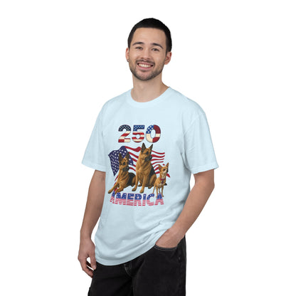 250 America German Shepherds Patriotic T-Shirt