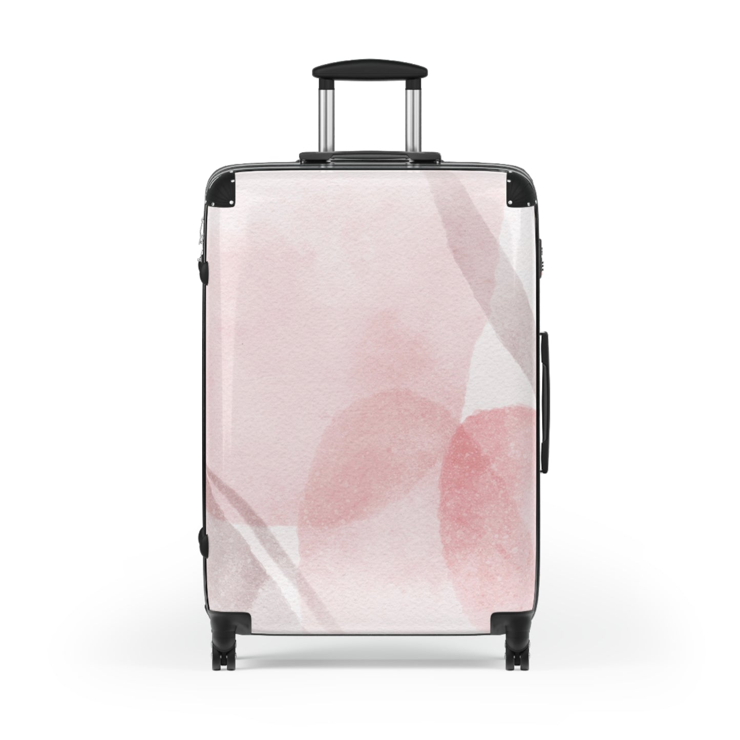 Blush Watercolor Carry-On Suitcase Lightweight Floral Travel Luggage