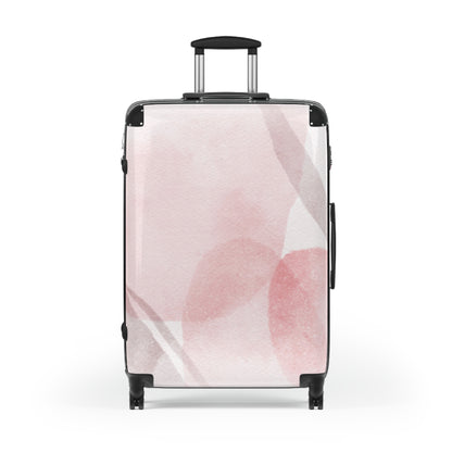 Blush Watercolor Carry-On Suitcase Lightweight Floral Travel Luggage