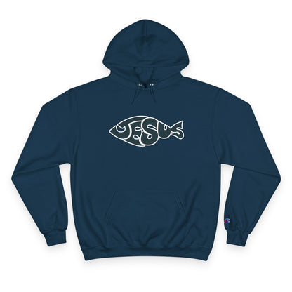 Faith-Inspired Champion Hoodie, Religious Apparel, Christian Gift, Hoodie with Jesus Design, Casual Wear, Spiritual Comfort