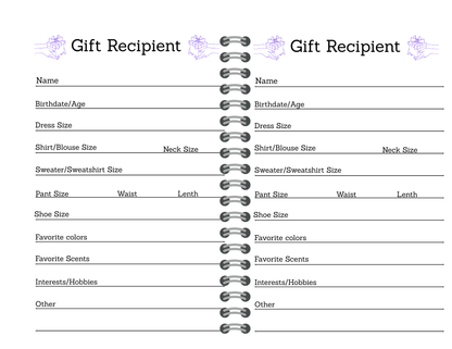 Gift Giving Planner
