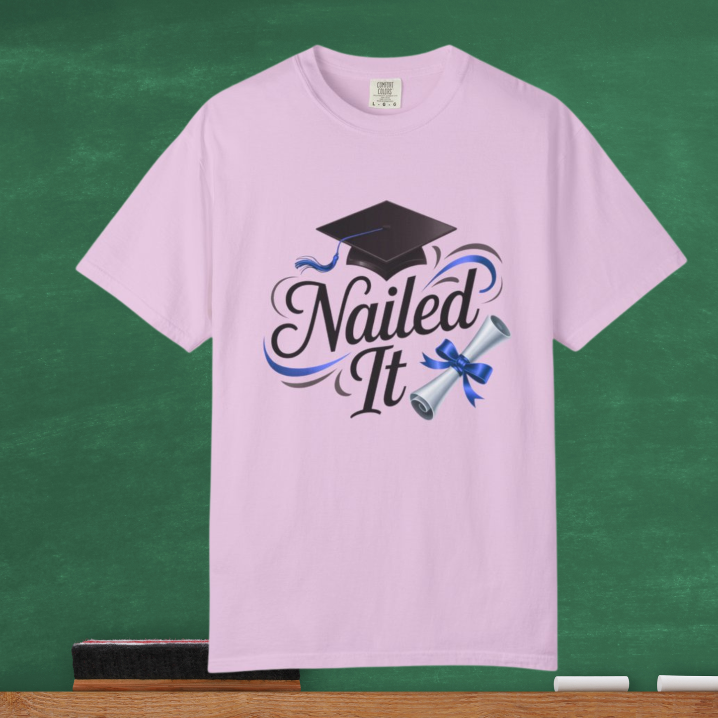 Nailed It Graduation T-Shirt — Cap & Diploma Celebration Tee