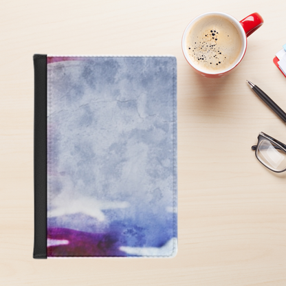 Watercolor Travel Passport Cover — Blue & Purple Abstract Passport Holder