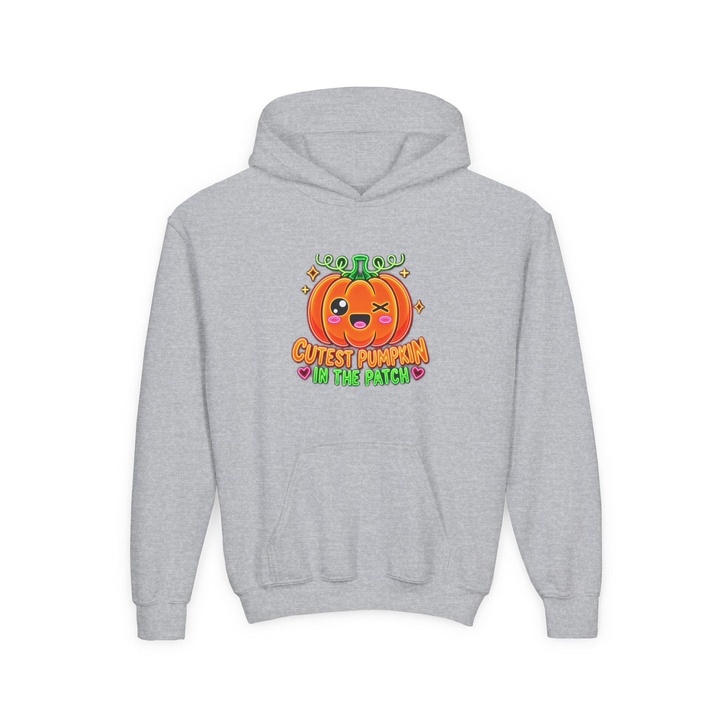 Youth Hoodie — "Cutest Pumpkin in the Patch" Cute Halloween Pumpkin Pullover