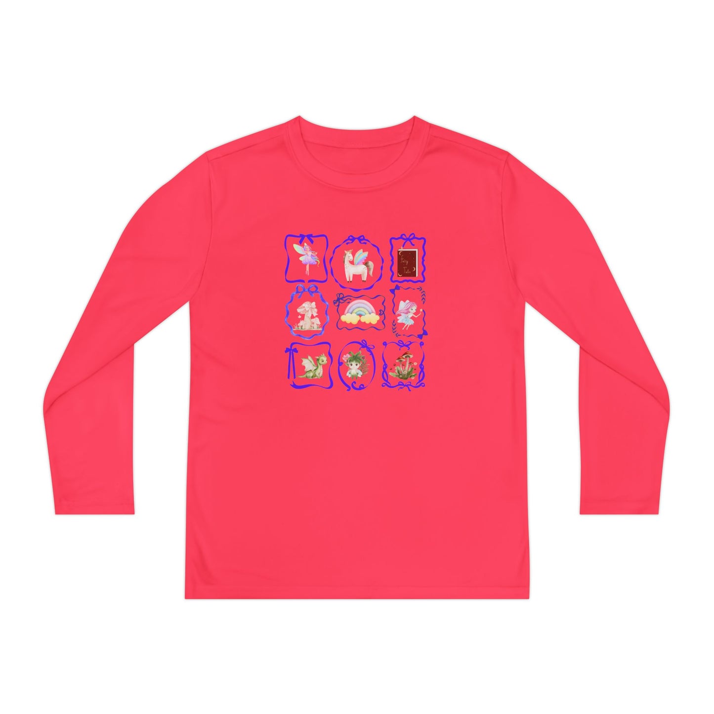 T-Shirt Whimsical Youth Fun Long Sleeve Shirt Cute Gift for Kids Colorful Playwear Unique Birthday Present Fairy Tales
