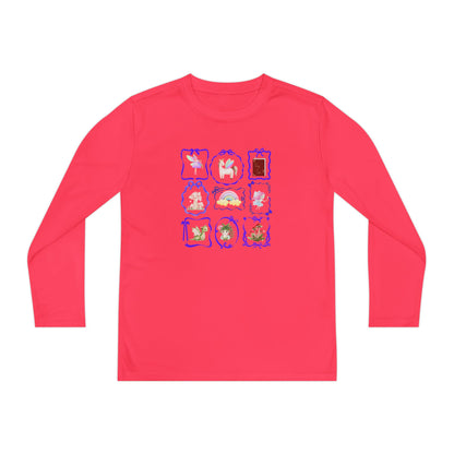 T-Shirt Whimsical Youth Fun Long Sleeve Shirt Cute Gift for Kids Colorful Playwear Unique Birthday Present Fairy Tales