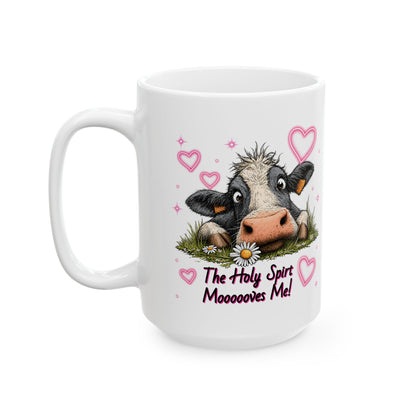 Holy Spirit Mug– Funny Faith-inspired Cow Design