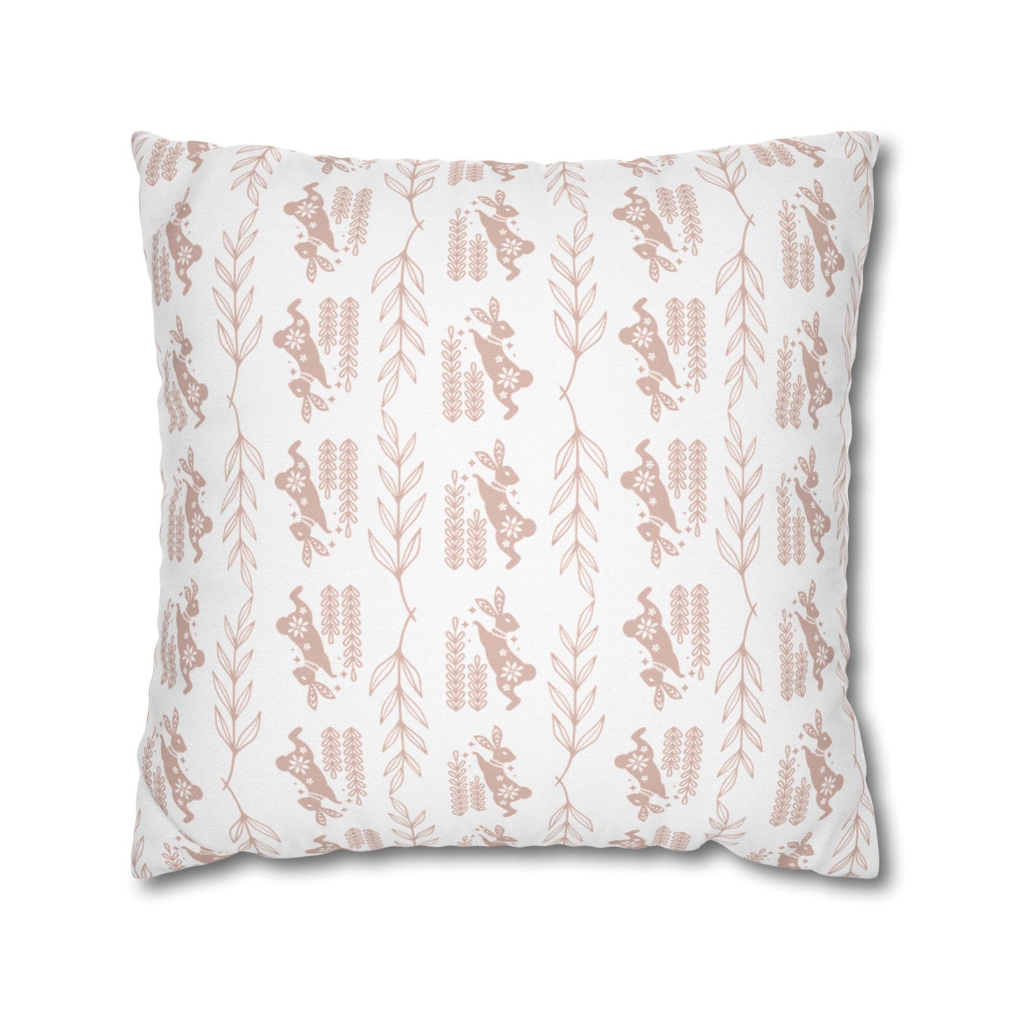 Boho Blush Floral Throw Pillowcase