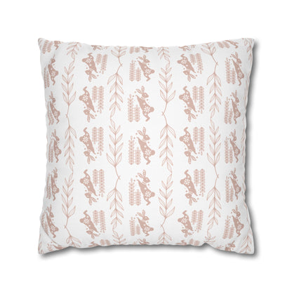 Boho Blush Floral Throw Pillowcase