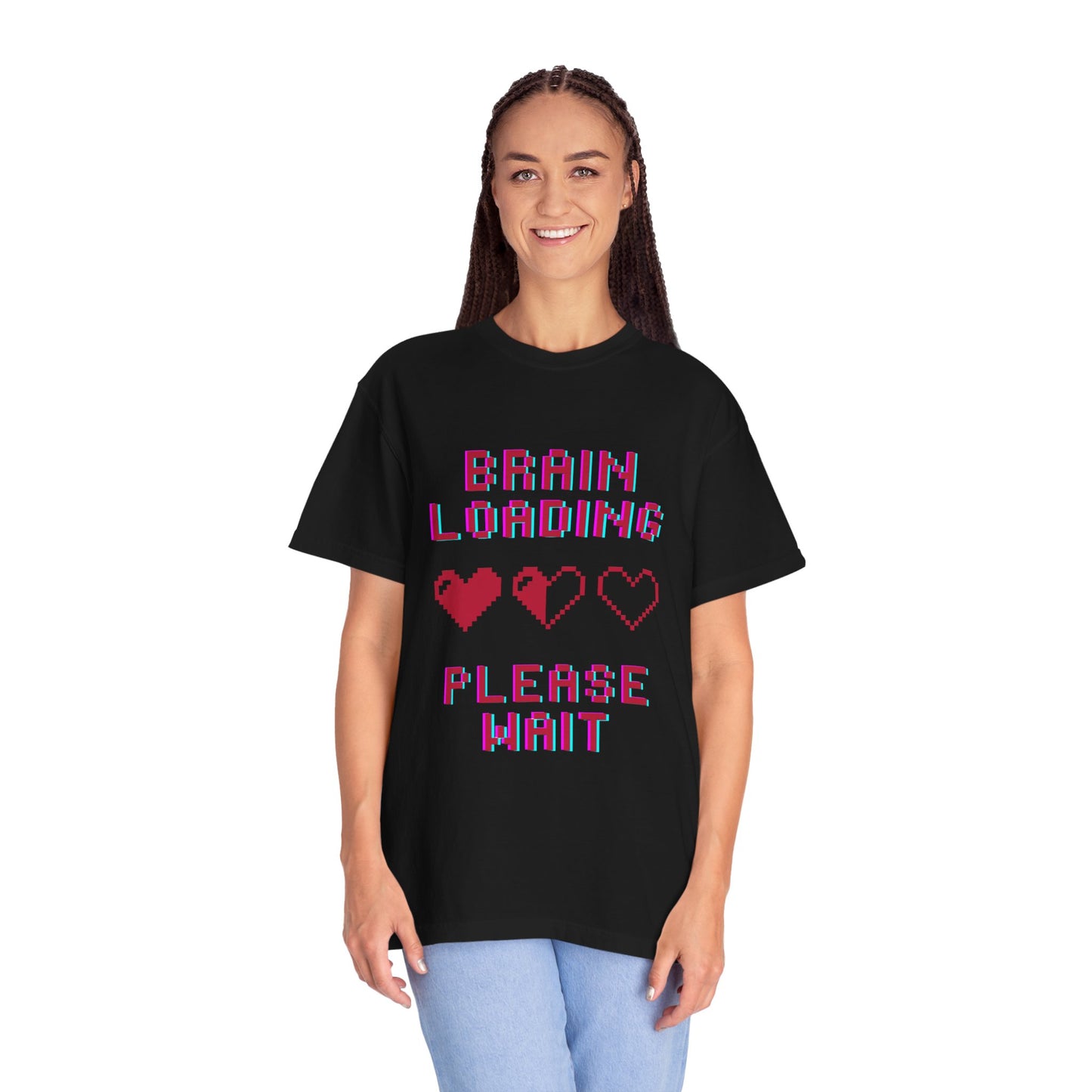 T-Shirt Brain Loading Unisex T-shirt Gamer Gift Fun Gift Geeky Apparel Cute Slogan Tee Perfect for Relaxation