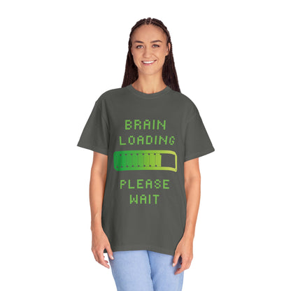 T-Shirt Loading Awareness T-Shirt - 8-bit Humor Gamer Gift Brain Loading Tee Unisex Graphic Shirt Quirky Humor Clothing