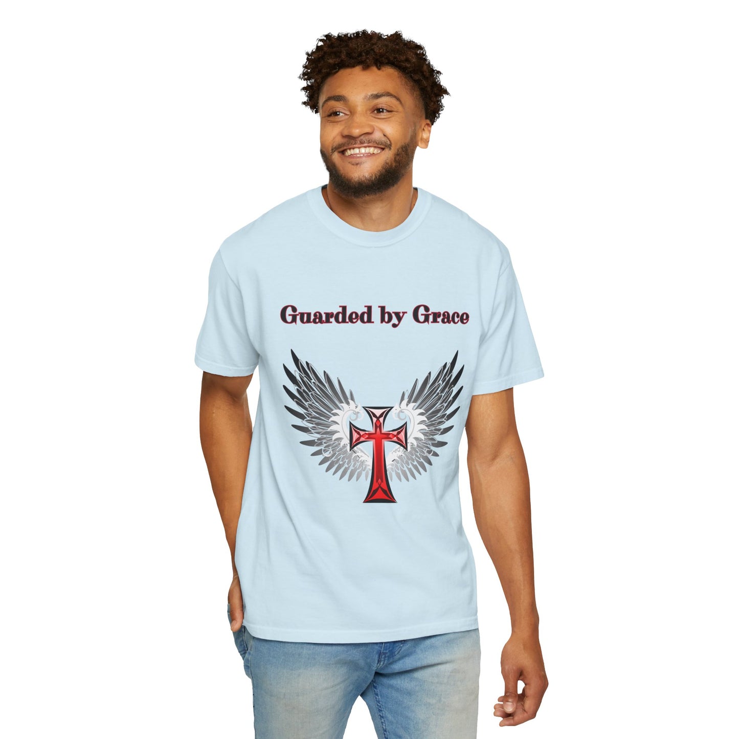 T-Shirt Guarded by Grace Unisex T-Shirt with Wings Design Christian Apparel Unique Gift Faith-based Fashion Inspirational SpiritualTee