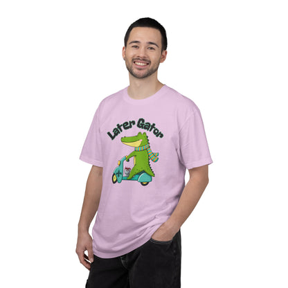 Later Gator After While Gator T-Shirt Cute Cartoon Alligator Scooter Tee Gift