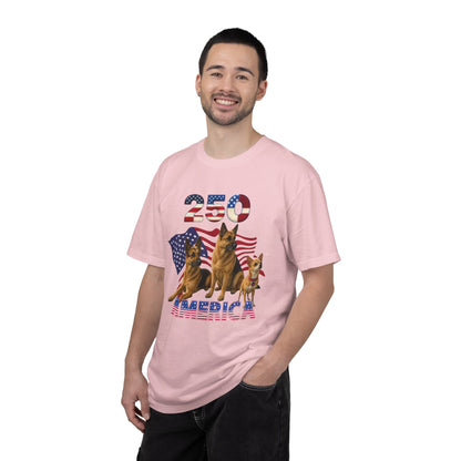 250 America German Shepherds Patriotic T-Shirt