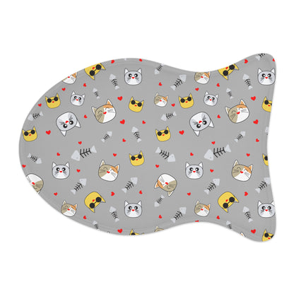 Pet Feeding Mat Cute Cat & Dog Feeding Mat Gift Adorable Pet Dish Mat for Mealtime